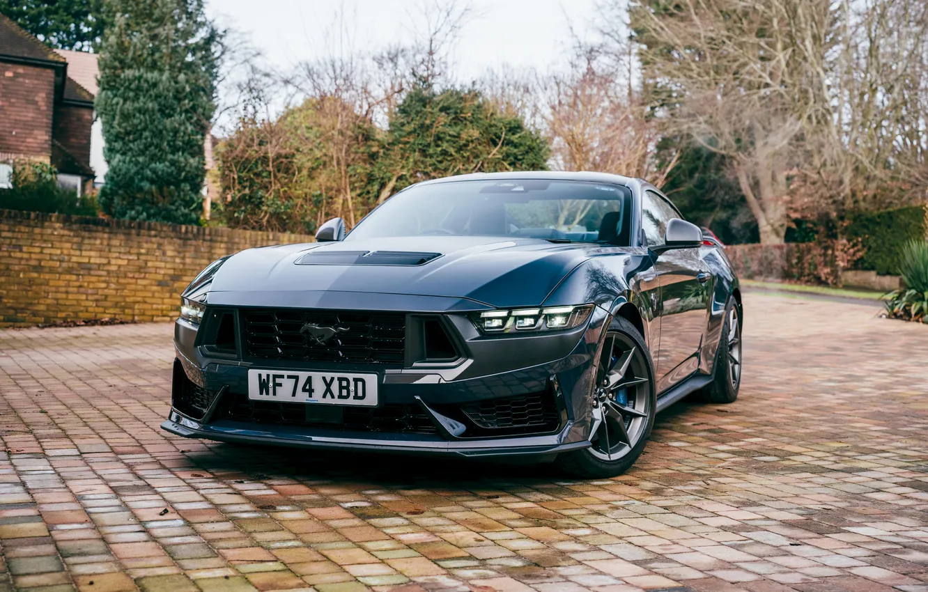 Фото обои купе, Ford, Ford Mustang, форд, Coupe, 2025, Appearance Package, Dark Horse