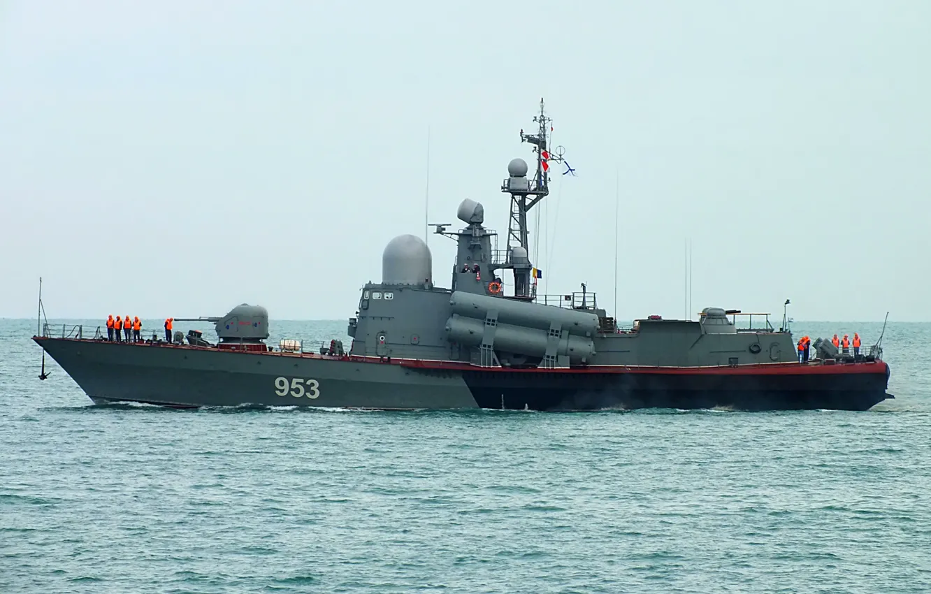 Фото обои большой, катер, ракетный, Черное море, Р-239, шифр Молния