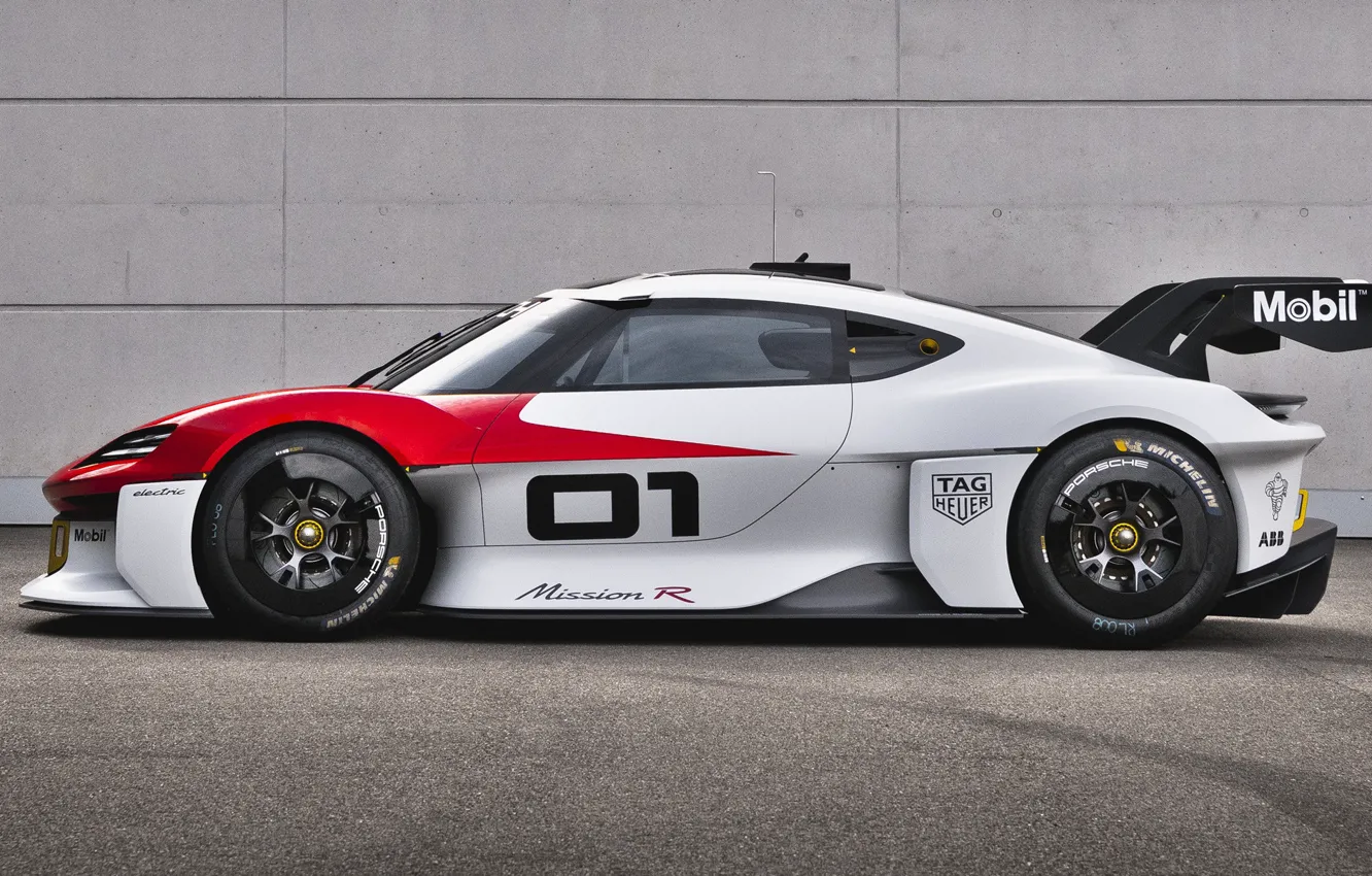 Фото обои Porsche, мощь, концепт, экстерьер, спортивный автомобиль, 2021, стремительные формы, Porsche Mission R Concept