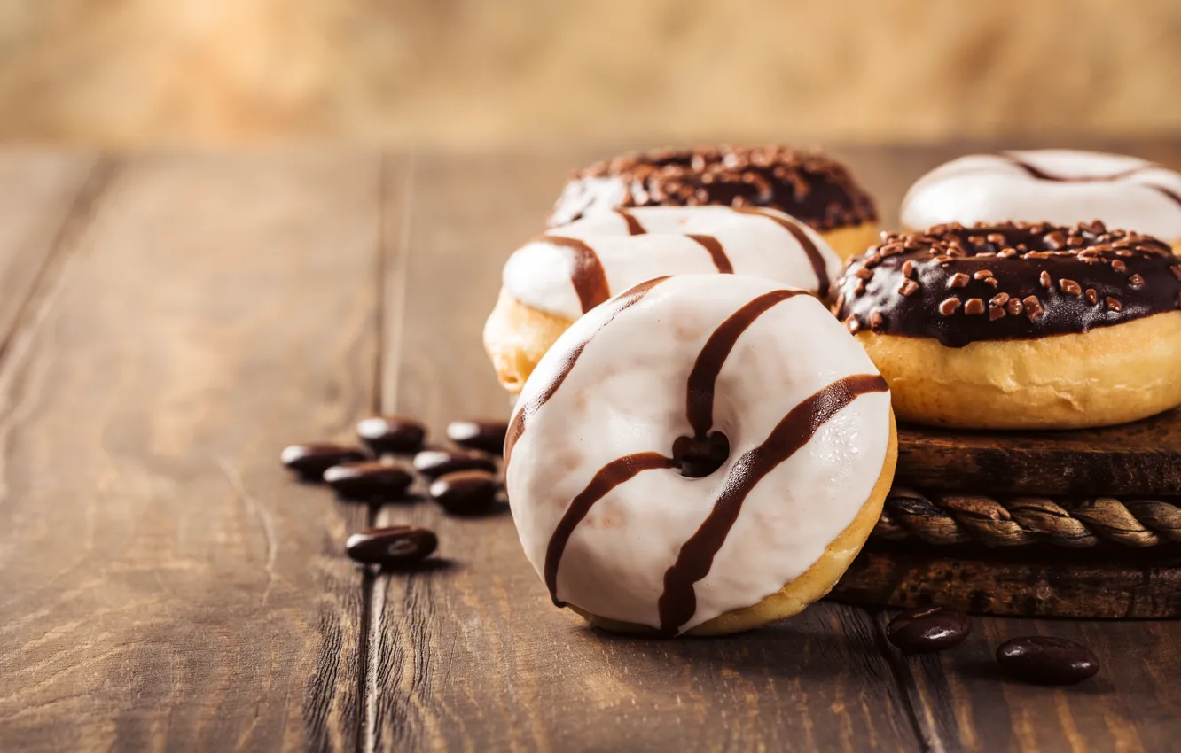 Фото обои шоколад, пончики, donuts, glazed, Iryna Melnyk