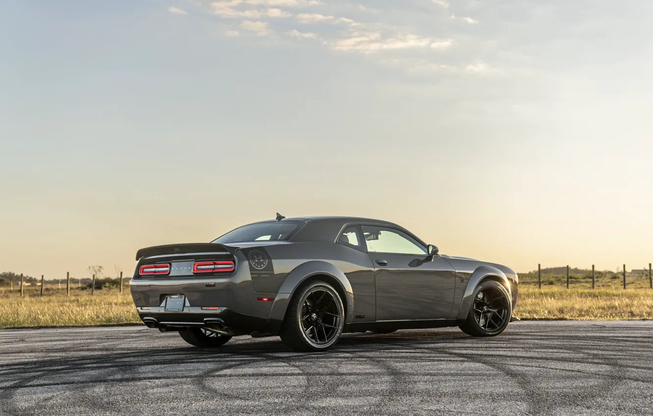 Фото обои Dodge, Challenger, grey, Hennessey, Hennessey Dodge Challenger