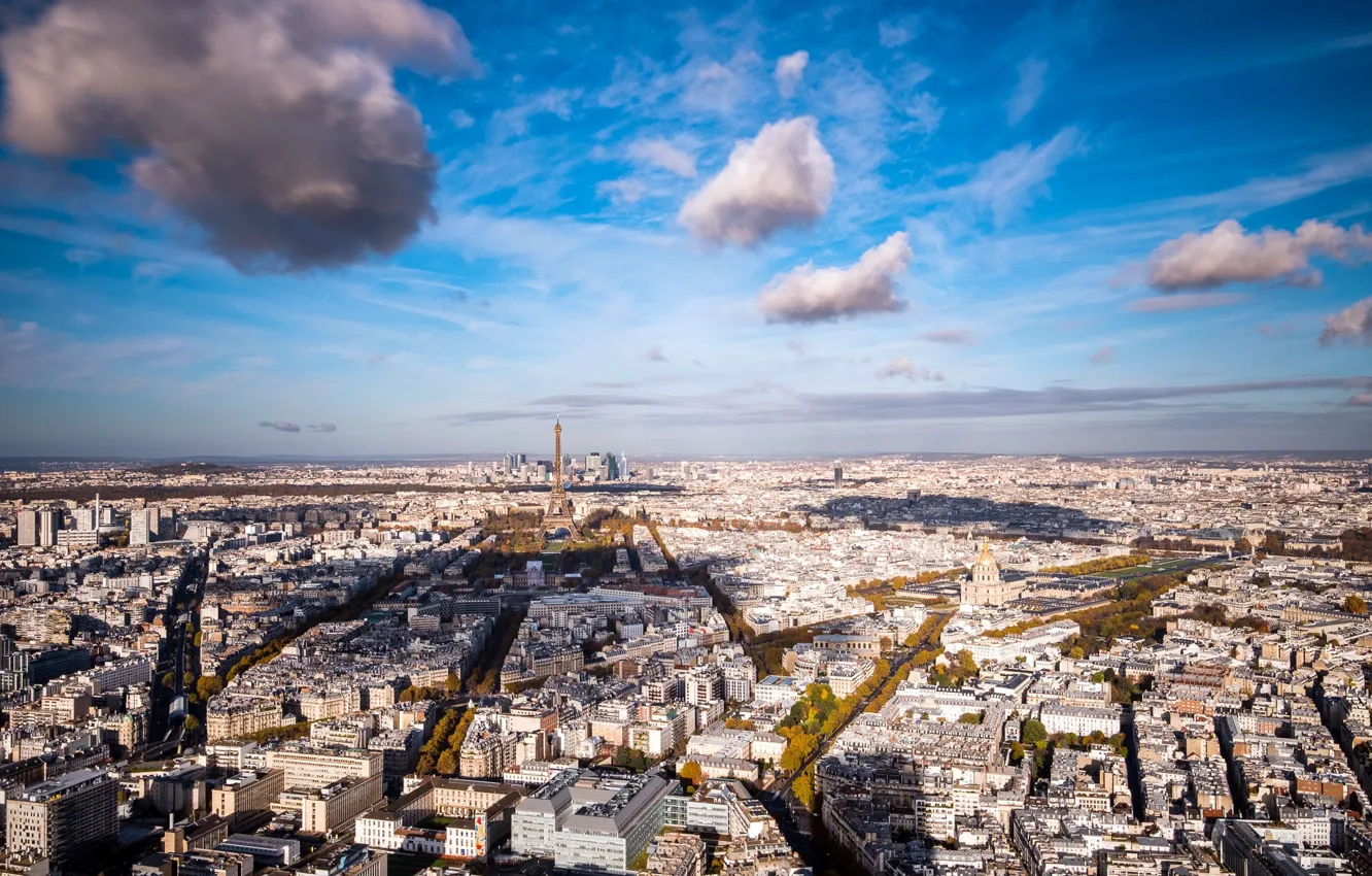Фото обои небо, город, Paris