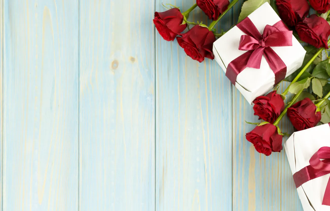 Фото обои цветы, подарок, розы, букет, красные, red, love, flowers