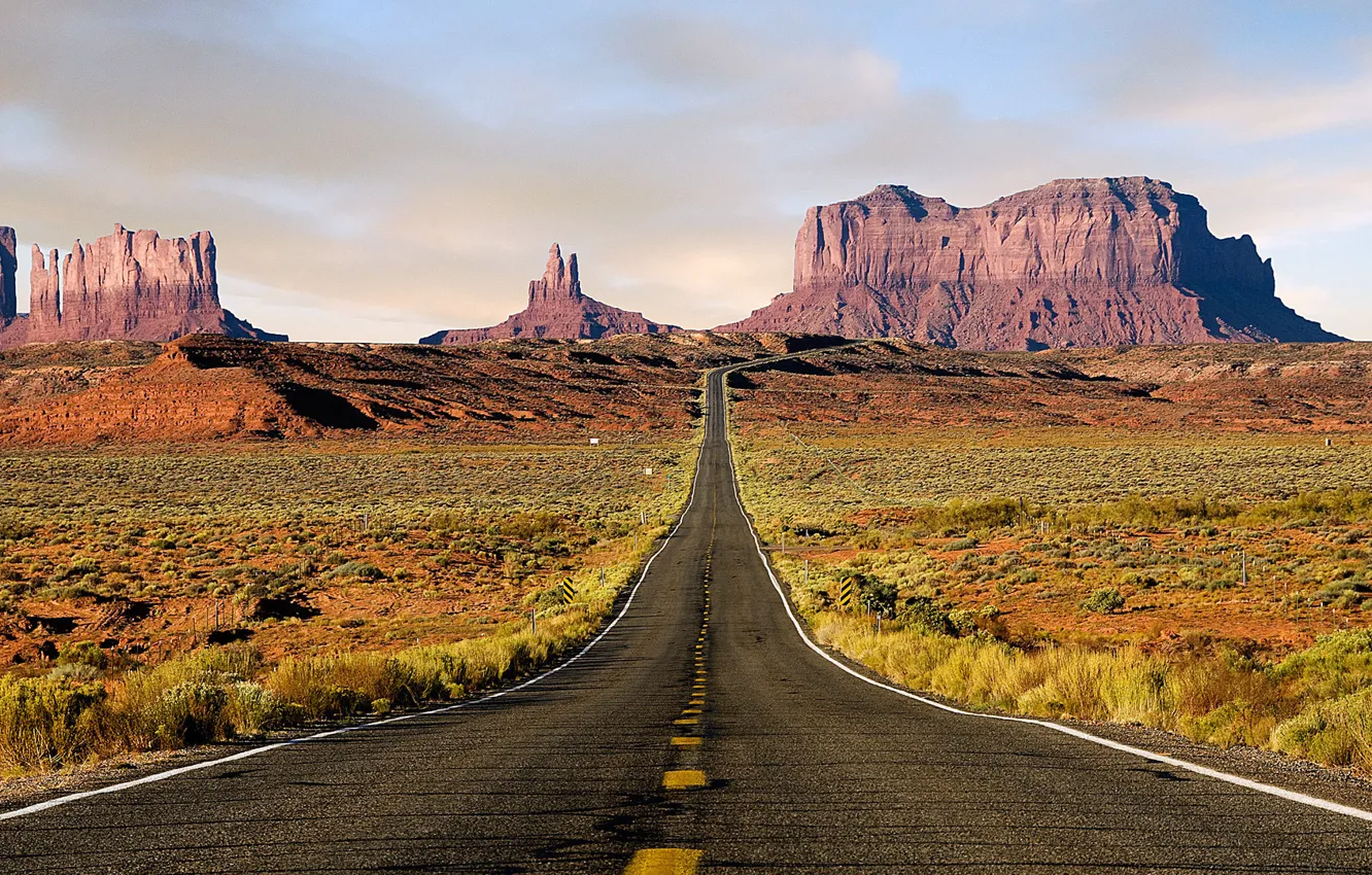 Фото обои дорога, трасса, Пустыня