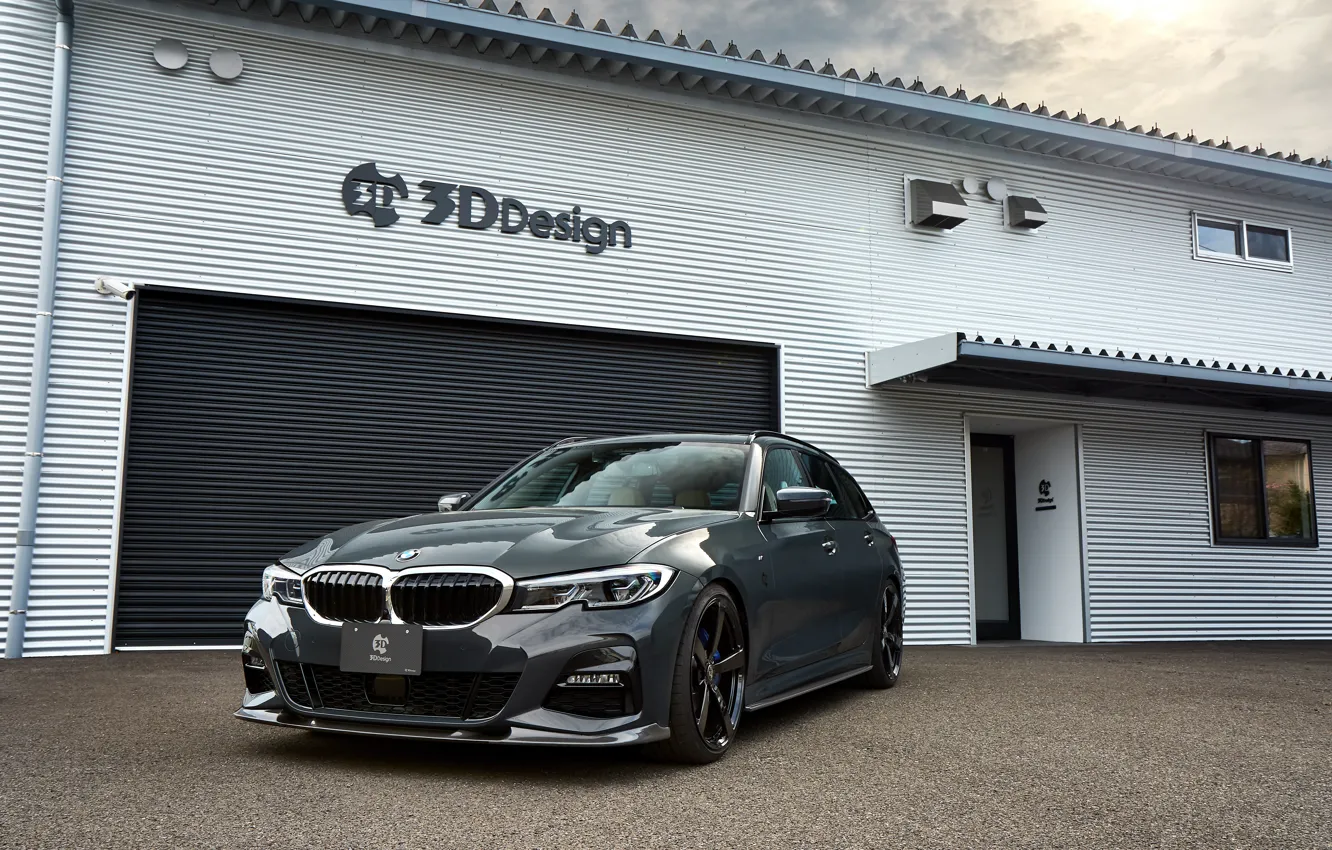 Фото обои BMW, Front, Grey, Touring, BMW 3 Series, 3D Design, G21, BMW 330i Touring