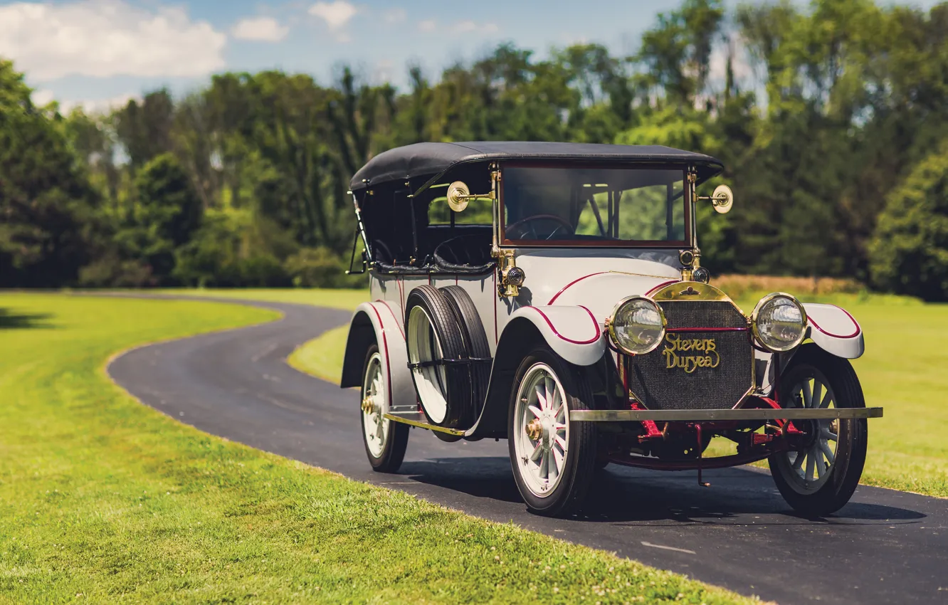 Фото обои Ретро, Автомобиль, Touring, 1913, Model C-Six 5-passenger, Stevens-Duryea