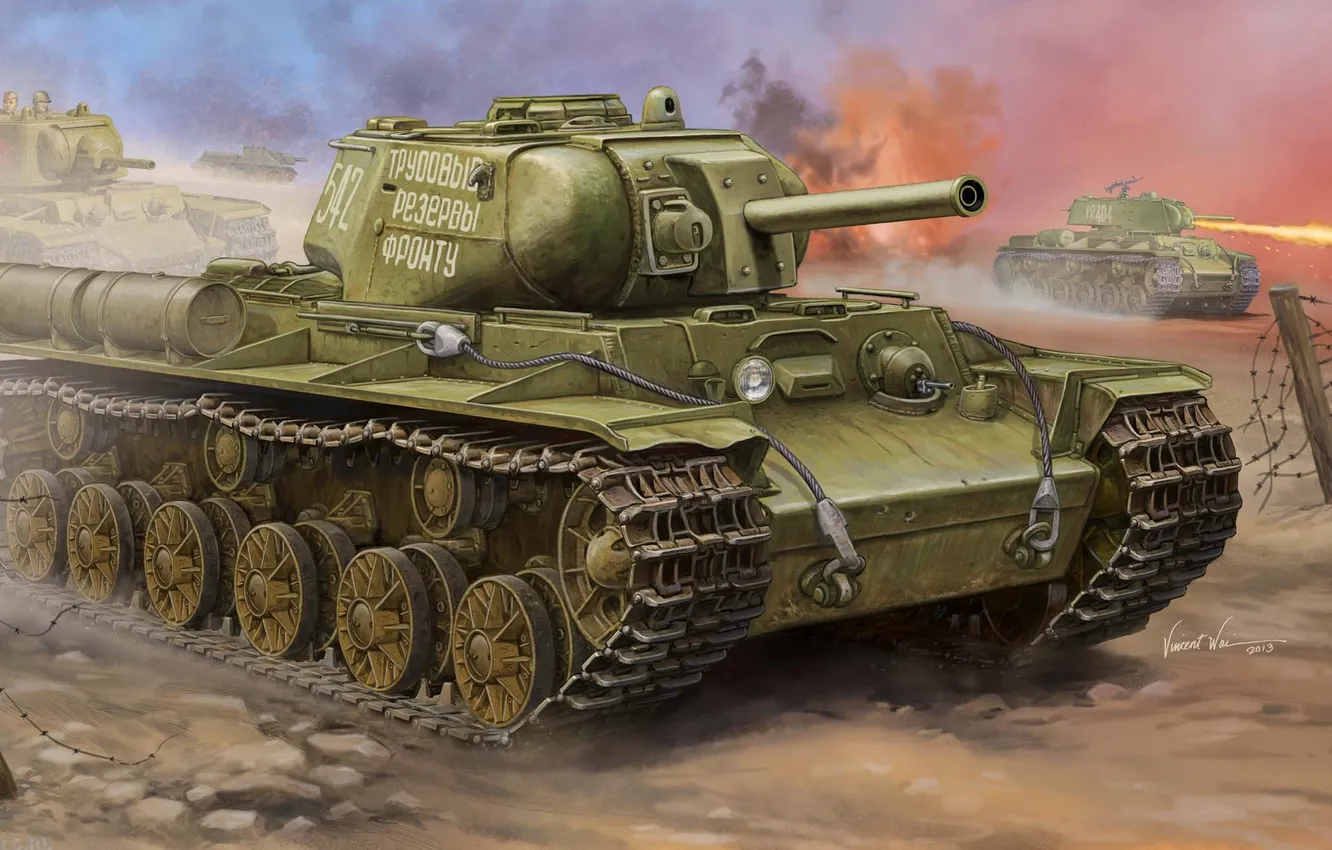 Фото обои weapons, tank, Soviet, KV-8S