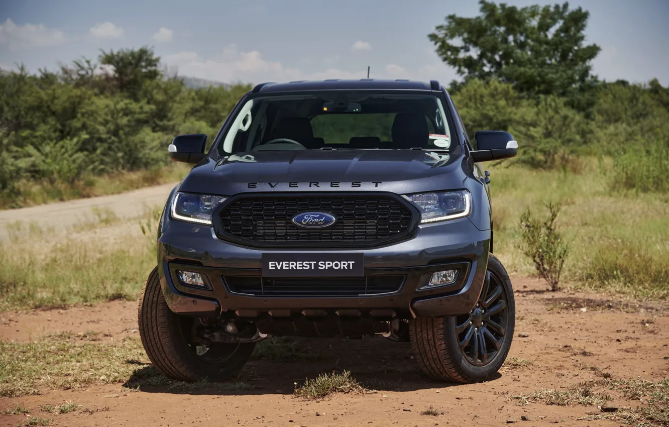 Фото обои Ford, вид спереди, Sport, Everest, 4WD, 2021