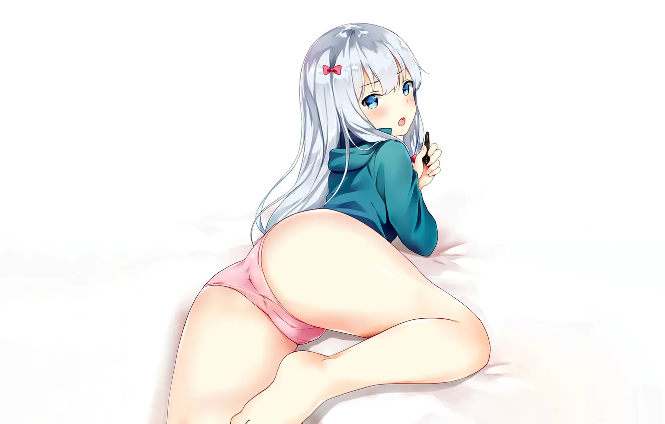 Фото обои girl, sexy, lingerie, ass, pantsu, panties, long hair, legs
