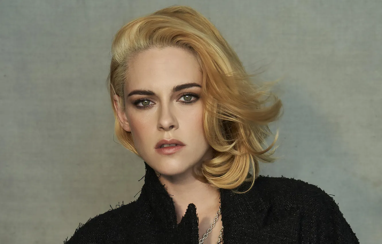 Фото обои взгляд, девушка, макияж, актриса, блондинка, Kristen Stewart