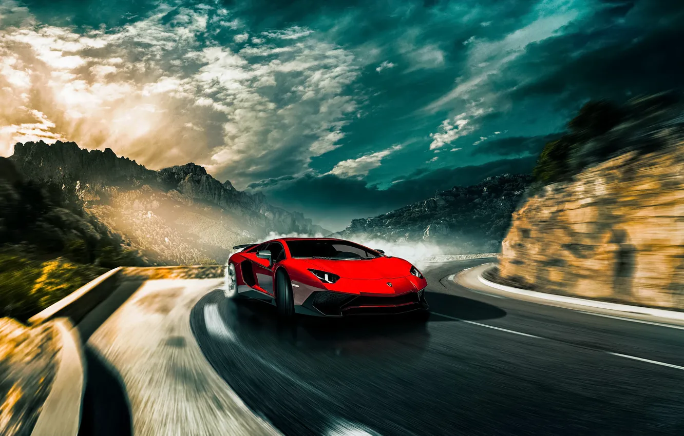 Фото обои Lamborghini, Aventador, Custom, Drifting, LP-750-4, Surercar