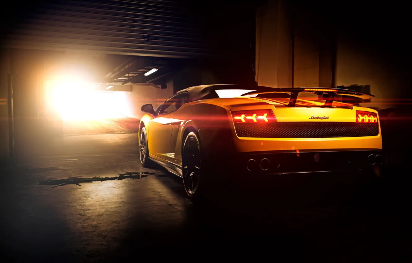 Фото обои Lamborghini, Superleggera, Gallardo, Sun, Yellow, LP570-4