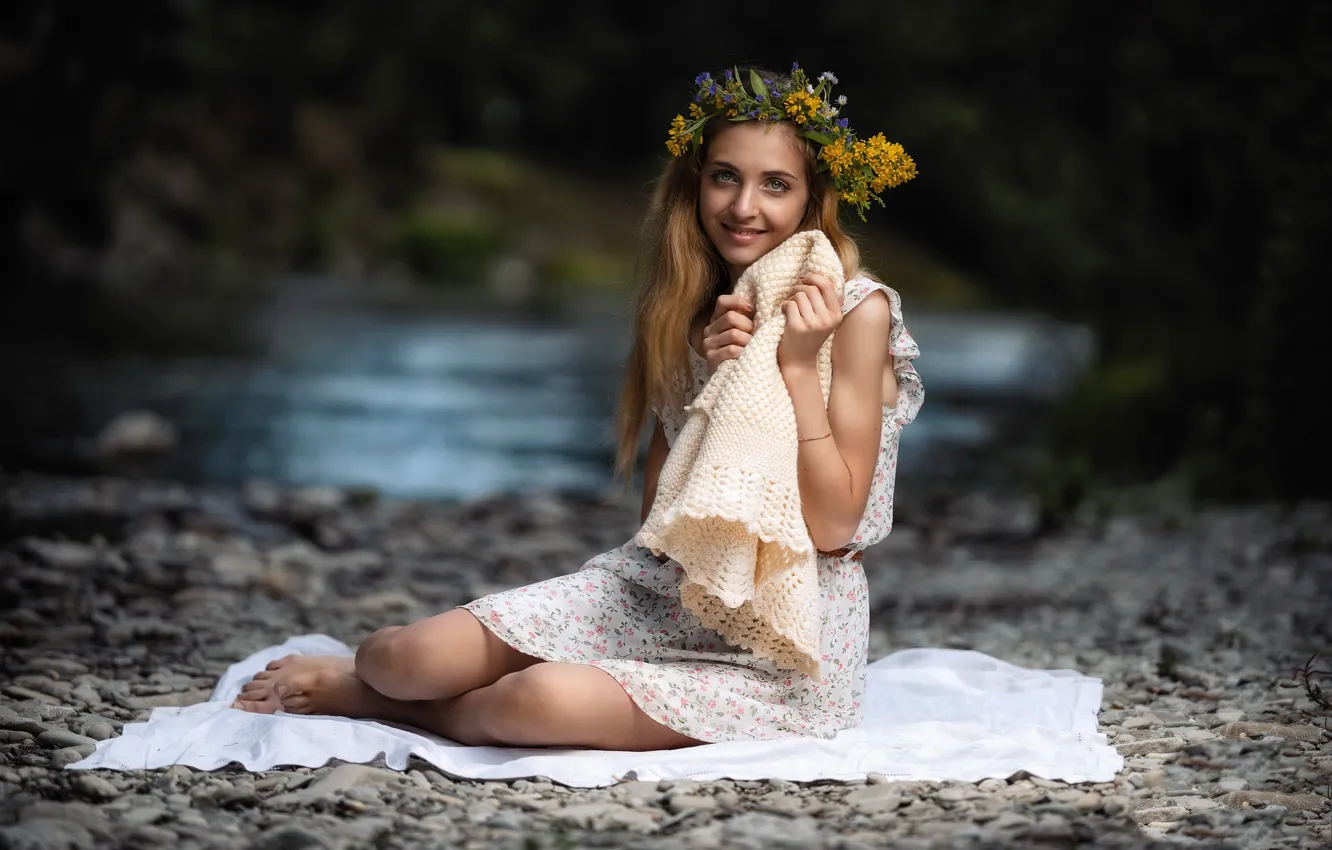 Фото обои девушка, улыбка, Martina