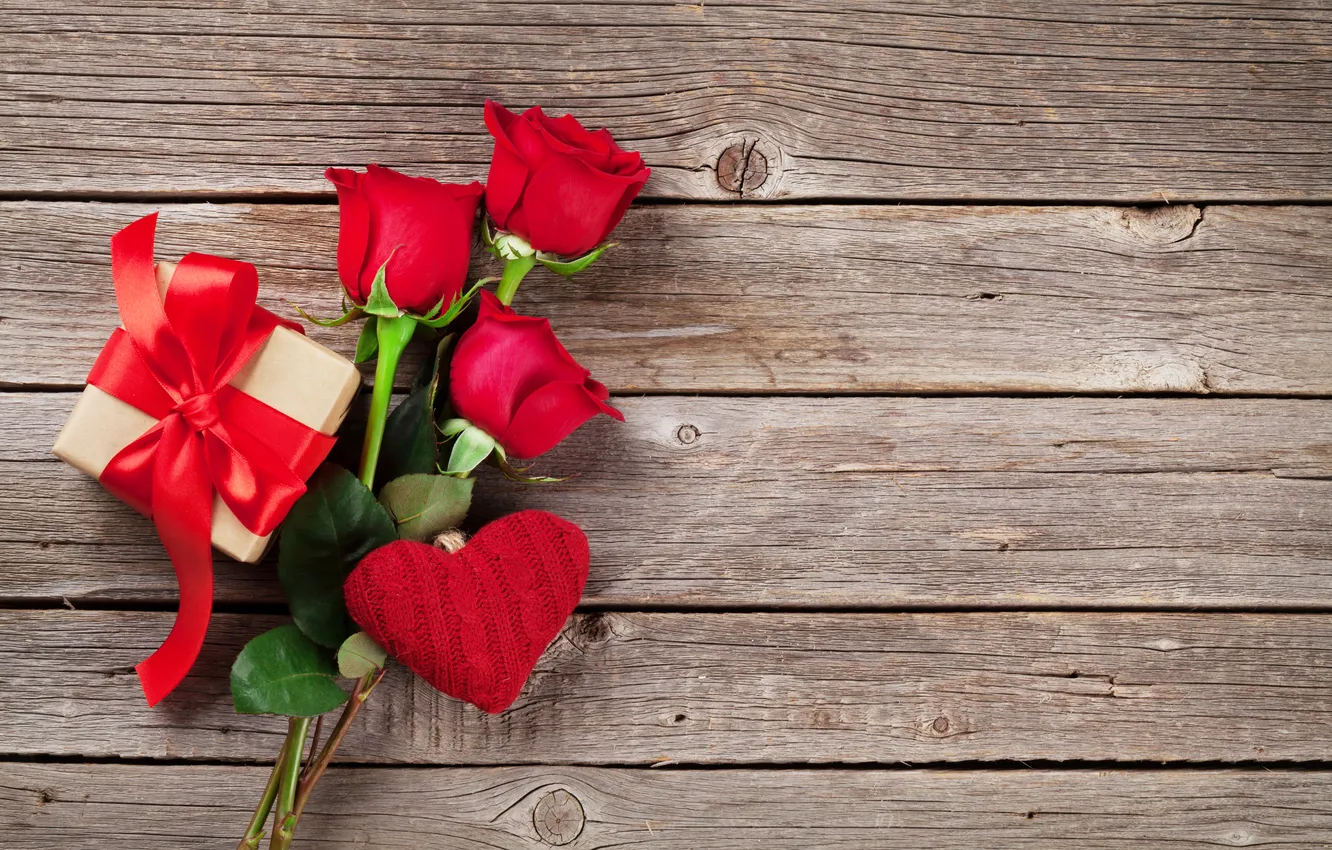 Фото обои любовь, цветы, подарок, романтика, розы, love, happy, День святого Валентина