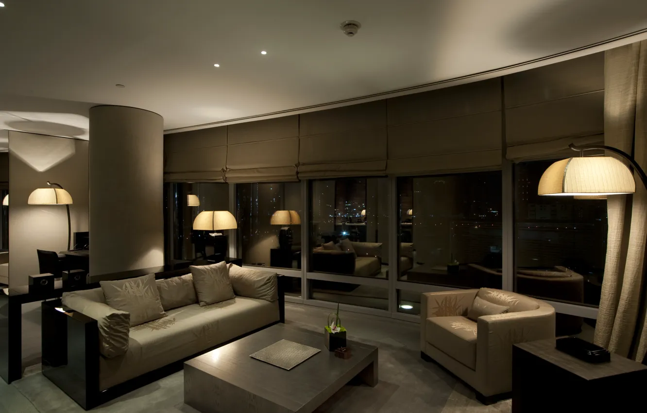 Фото обои дизайн, стиль, комната, диван, интерьер, кресло, квартира, темные