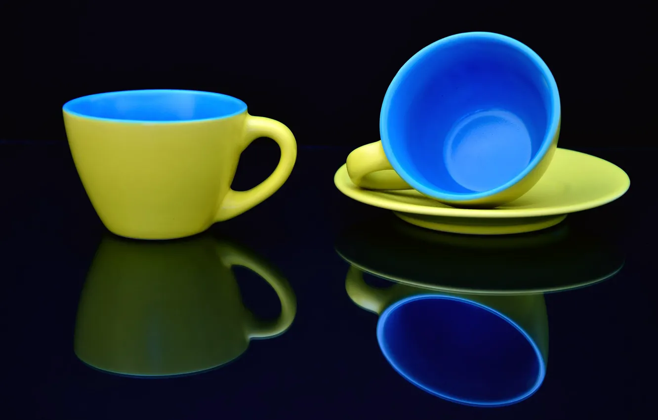 Фото обои отражение, чашка, натюрморт, блюдце
