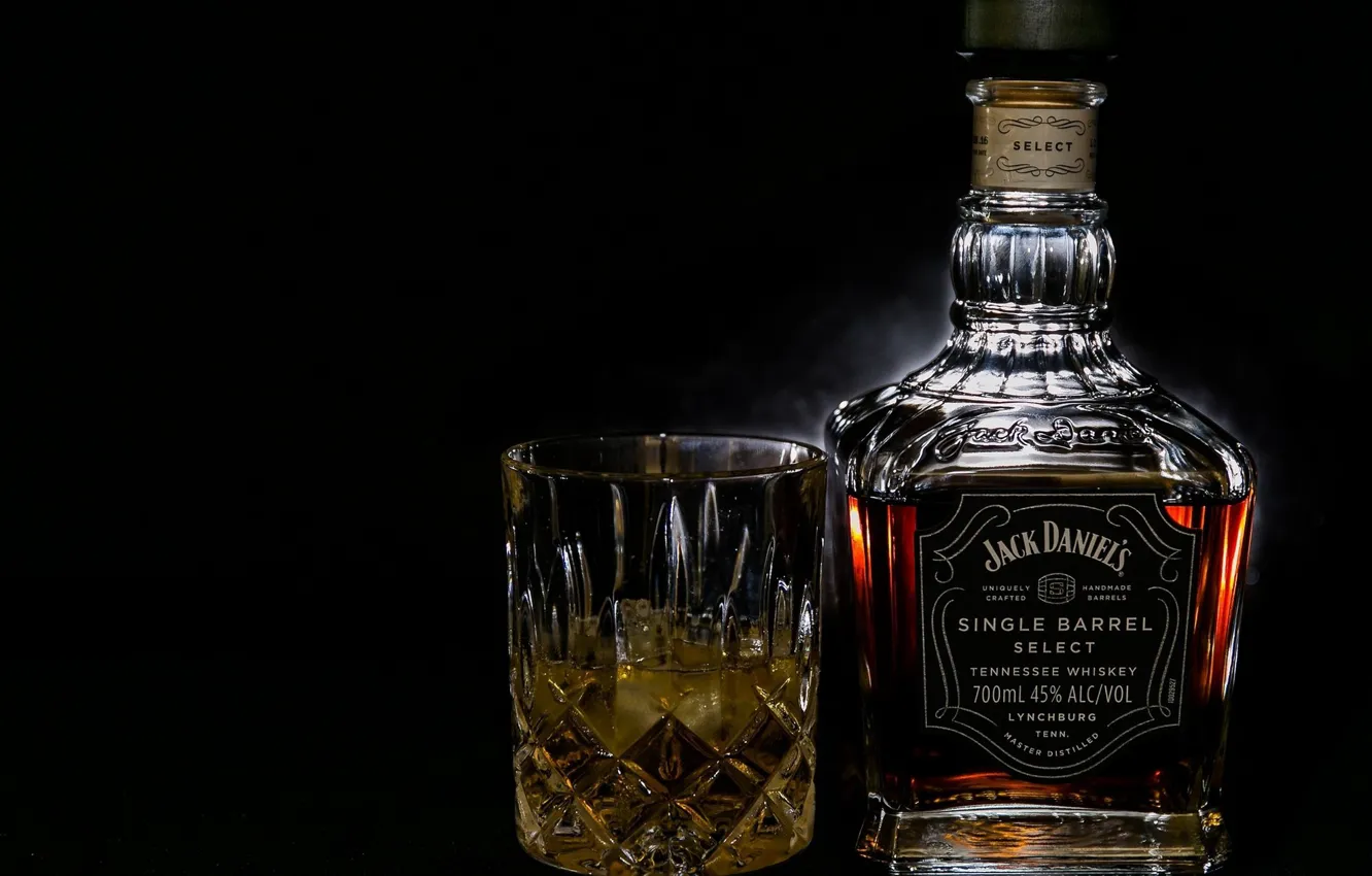 Фото обои лед, стакан, виски, whiskey, whisky, Bourbon, Джек Дэниэлс, Jack daniels