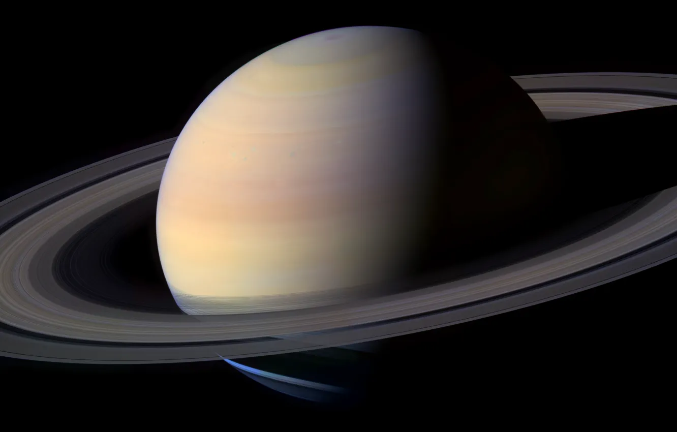 Фото обои космос, планета, кольца, Сатурн