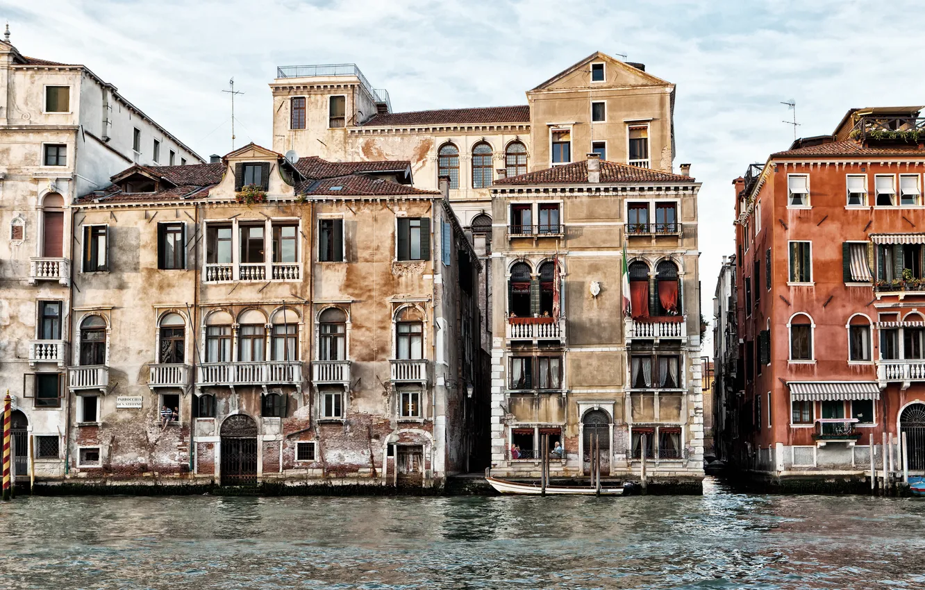 Фото обои вода, дом, Город, Венеция