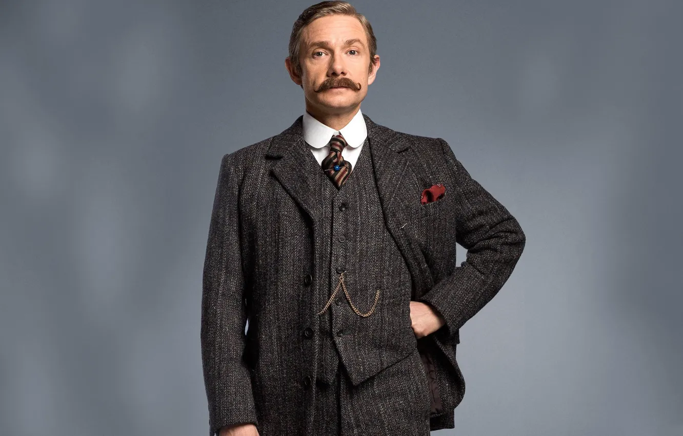 Фото обои усы, Мартин Фриман, Sherlock, Sherlock BBC, Джон Ватсон, Безобразная невеста, Sherlock (сериал)