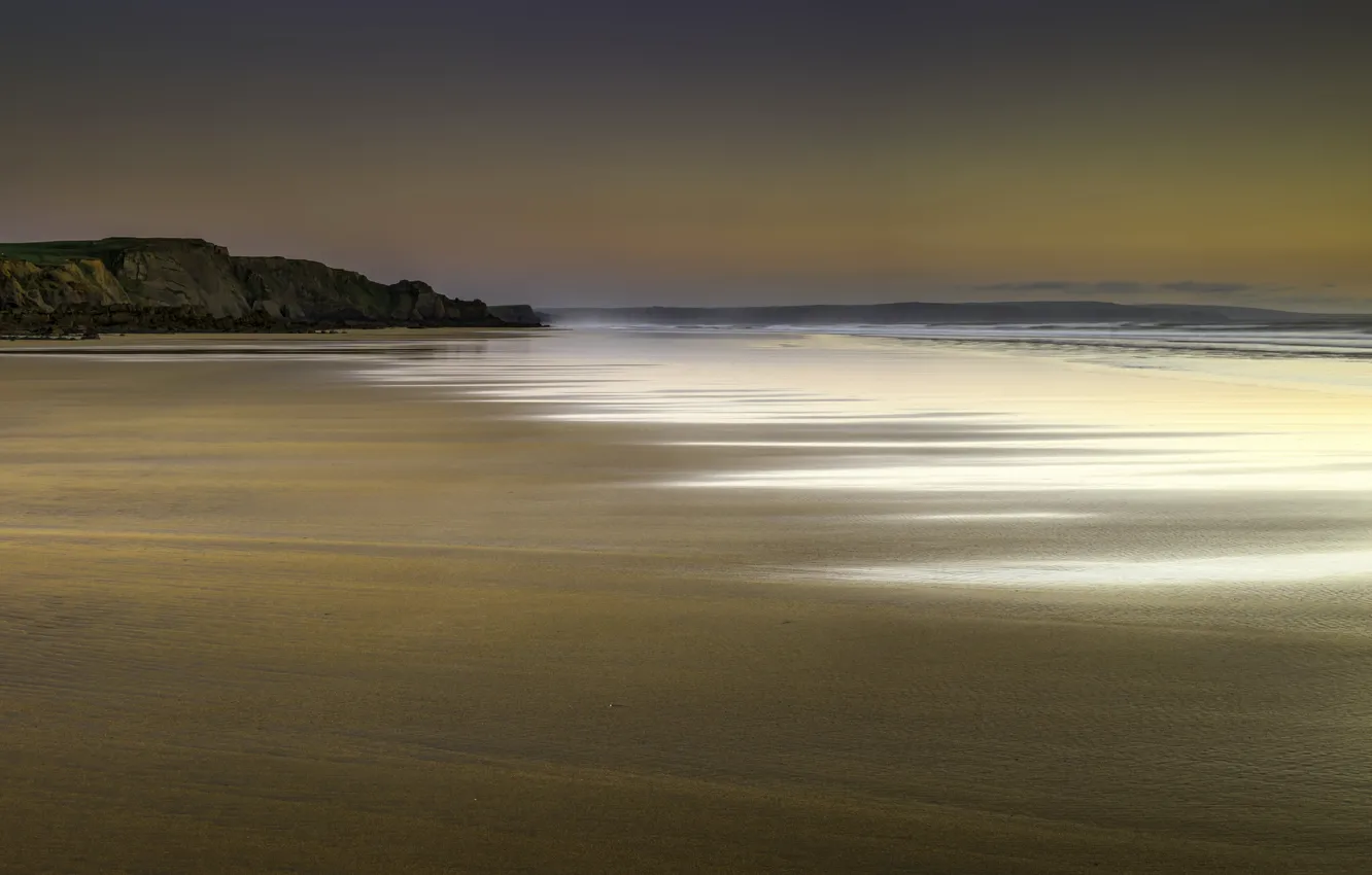 Фото обои пляж, Англия, Корнуолл, Буде, Sandymouth Bay Beach