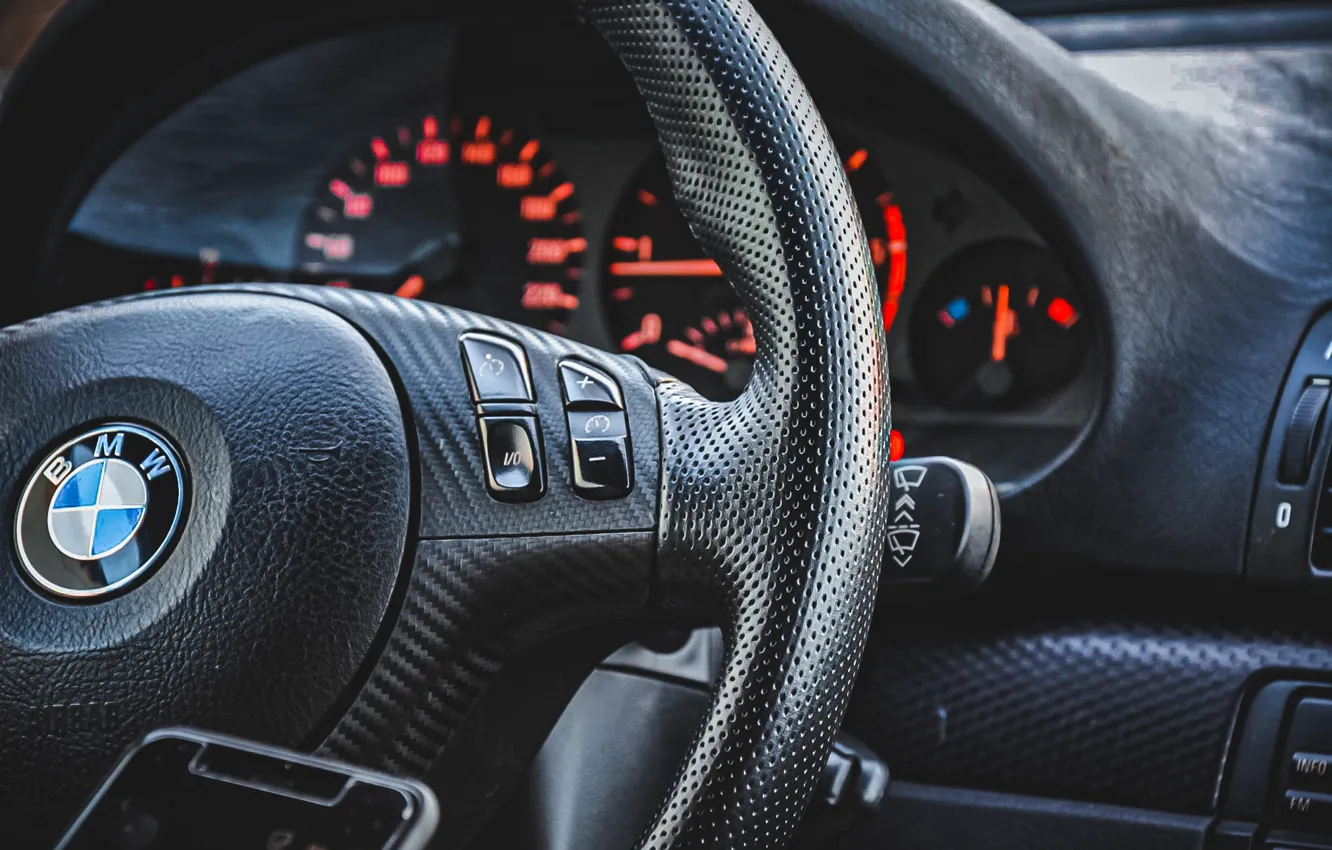 Фото обои bmw, e46, Steering Wheel