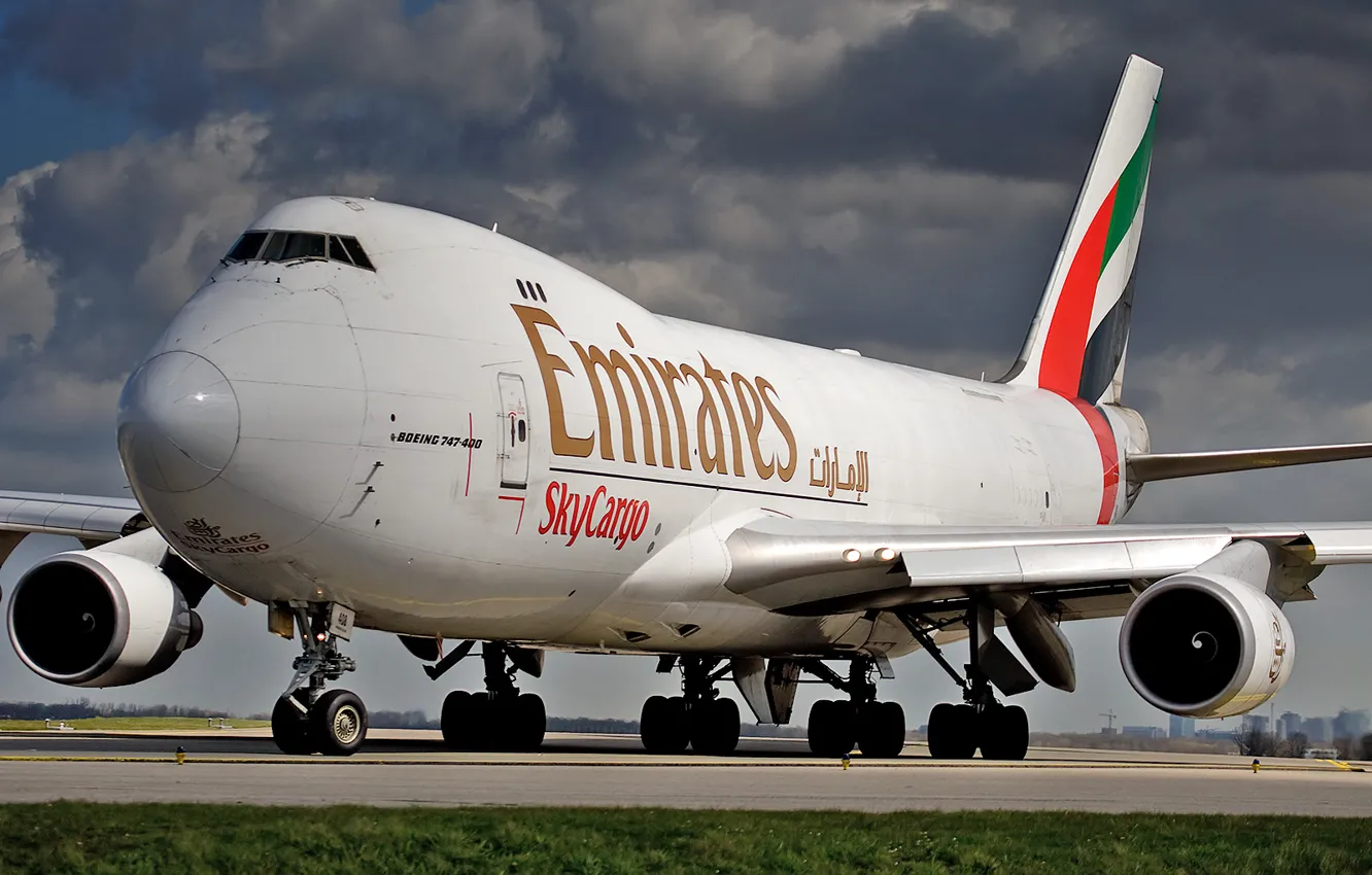 Фото обои Boeing, Боинг, Emirates, 747