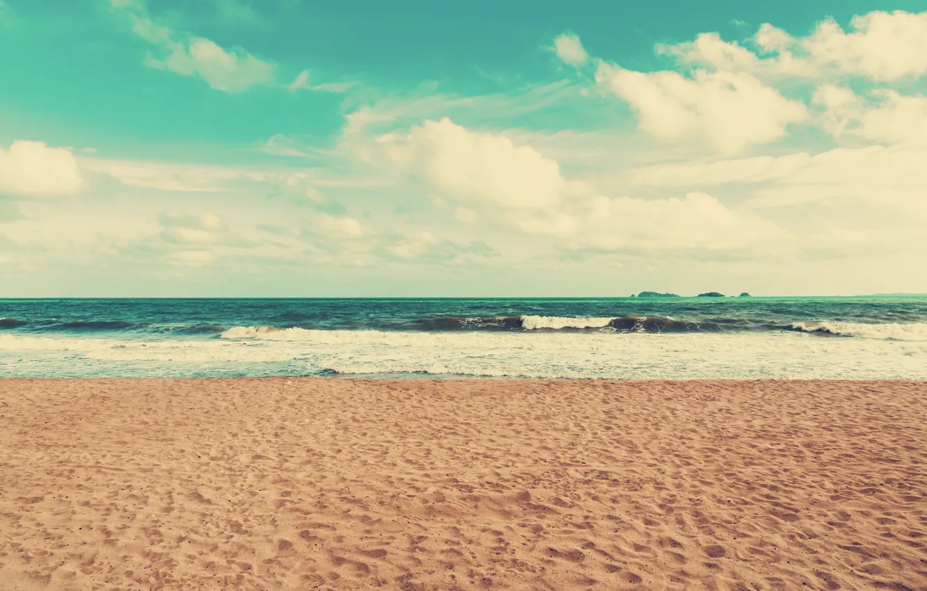 Фото обои песок, море, волны, пляж, лето, summer, beach, sea