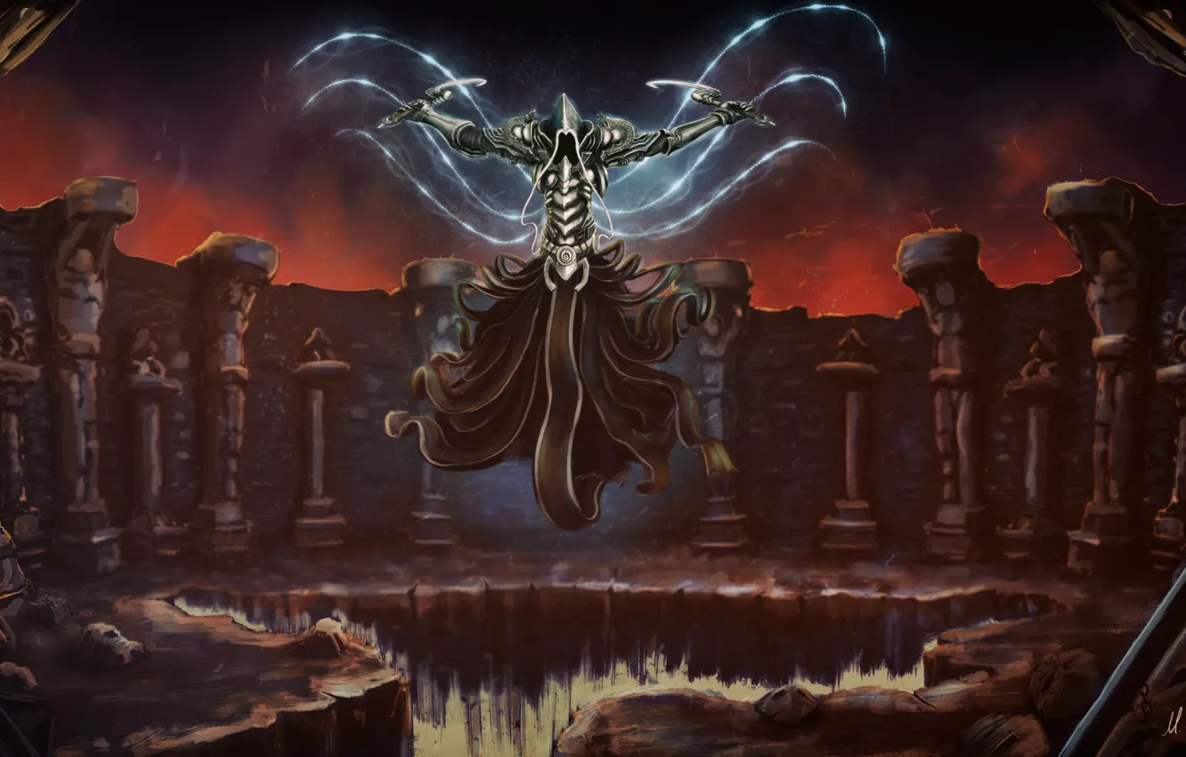 Фото обои Diablo 3, Diablo, Death, Angel, Angel of Death, Malthael, Archangel of Wisdom, Aspect of Death