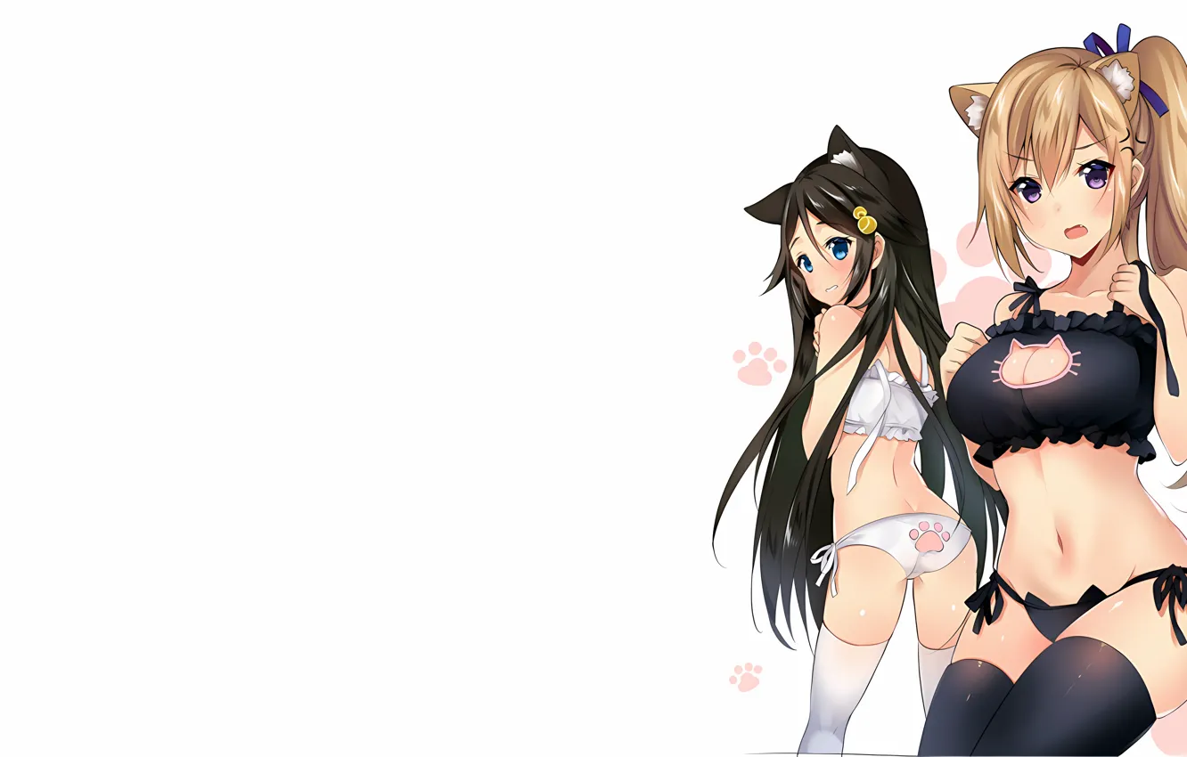 Фото обои sexy, lingerie, ass, pantsu, bra, cleavage, panties, thighhighs