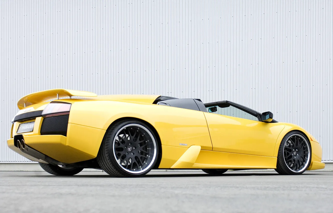 Фото обои желтый, Roadster, Lamborghini, родстер, Hamann, Murcielago, ламборгини