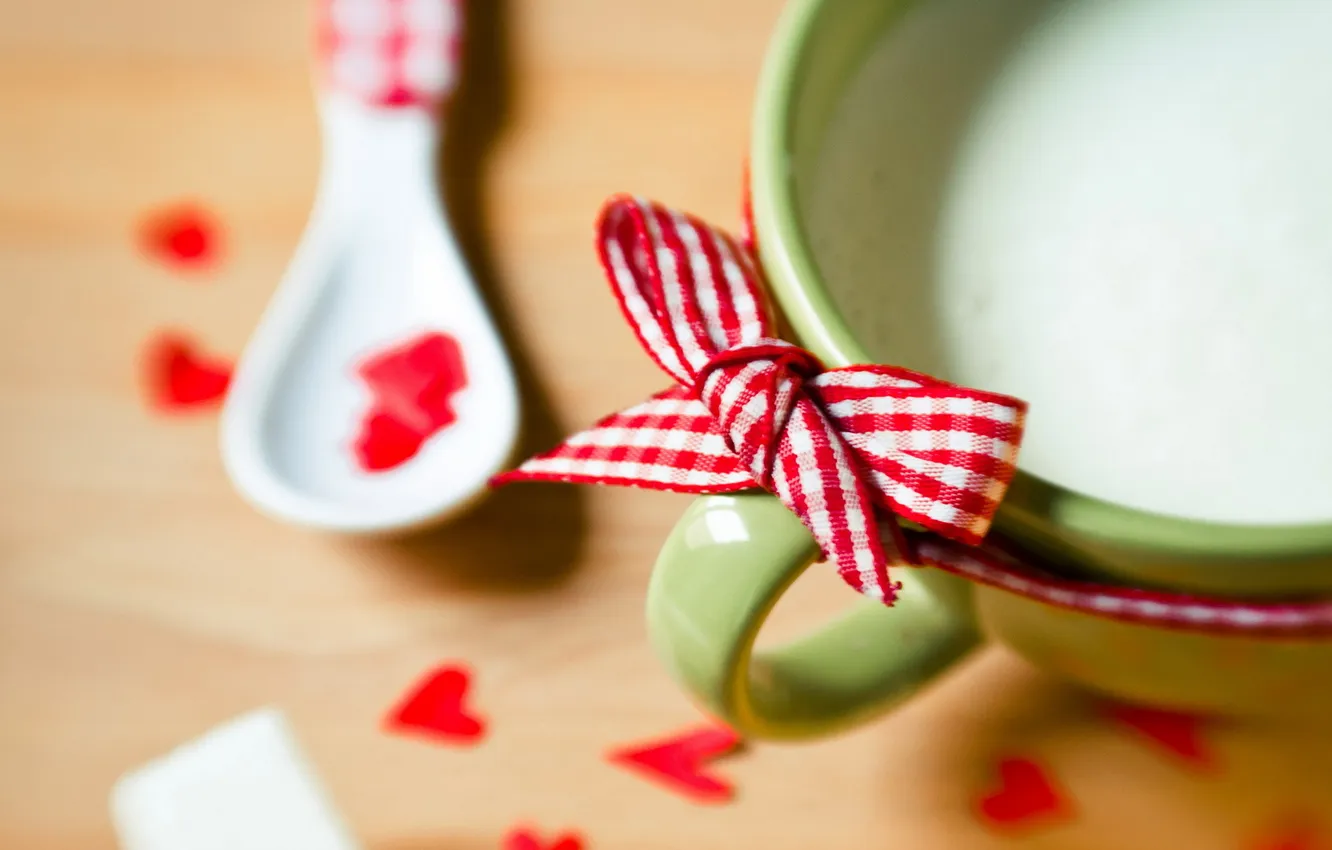 Фото обои cup, hearts, taza, Spoonful of Love