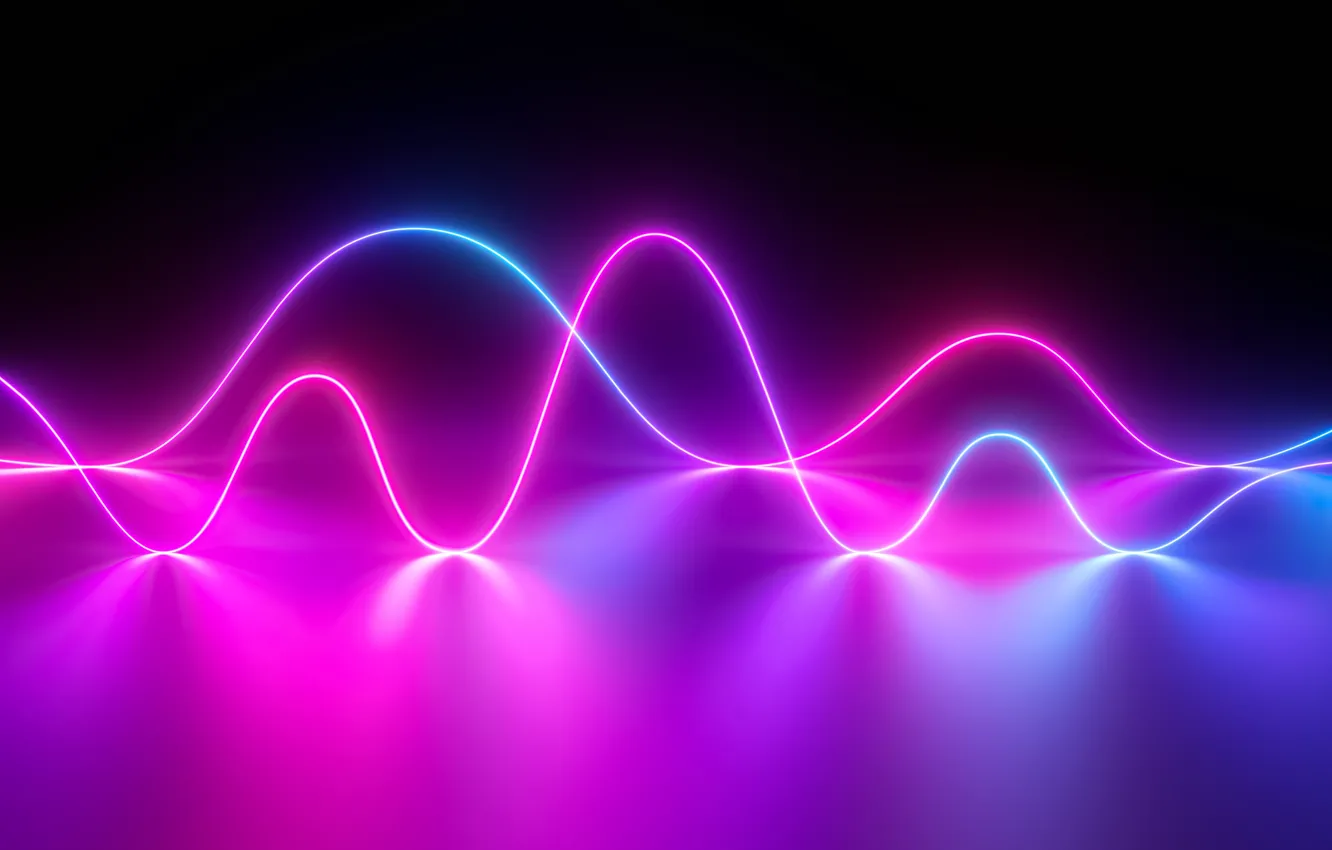 Фото обои lines, neon, abstraction