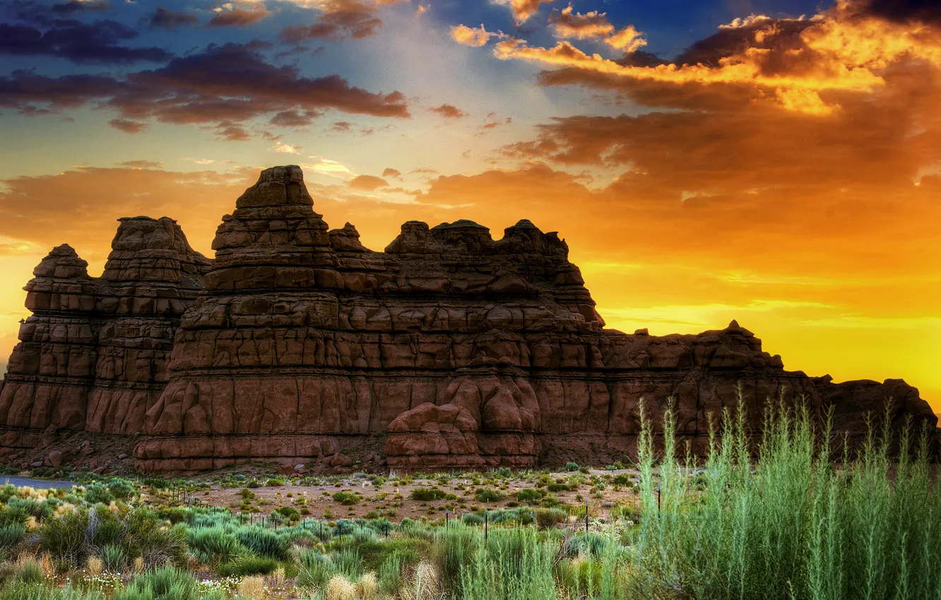 Фото обои скалы, пустыня, каньон, Долина гоблинов