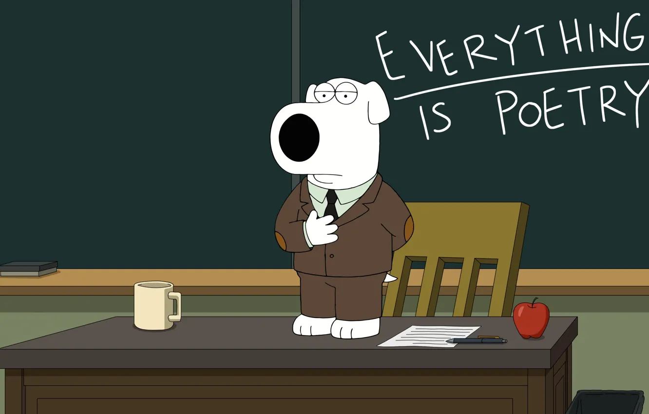 Фото обои Гриффины, Family Guy, Мультфильм, Brian Griffin, Brian, Griffin, Брайан Гриффин, Мульт-сериал