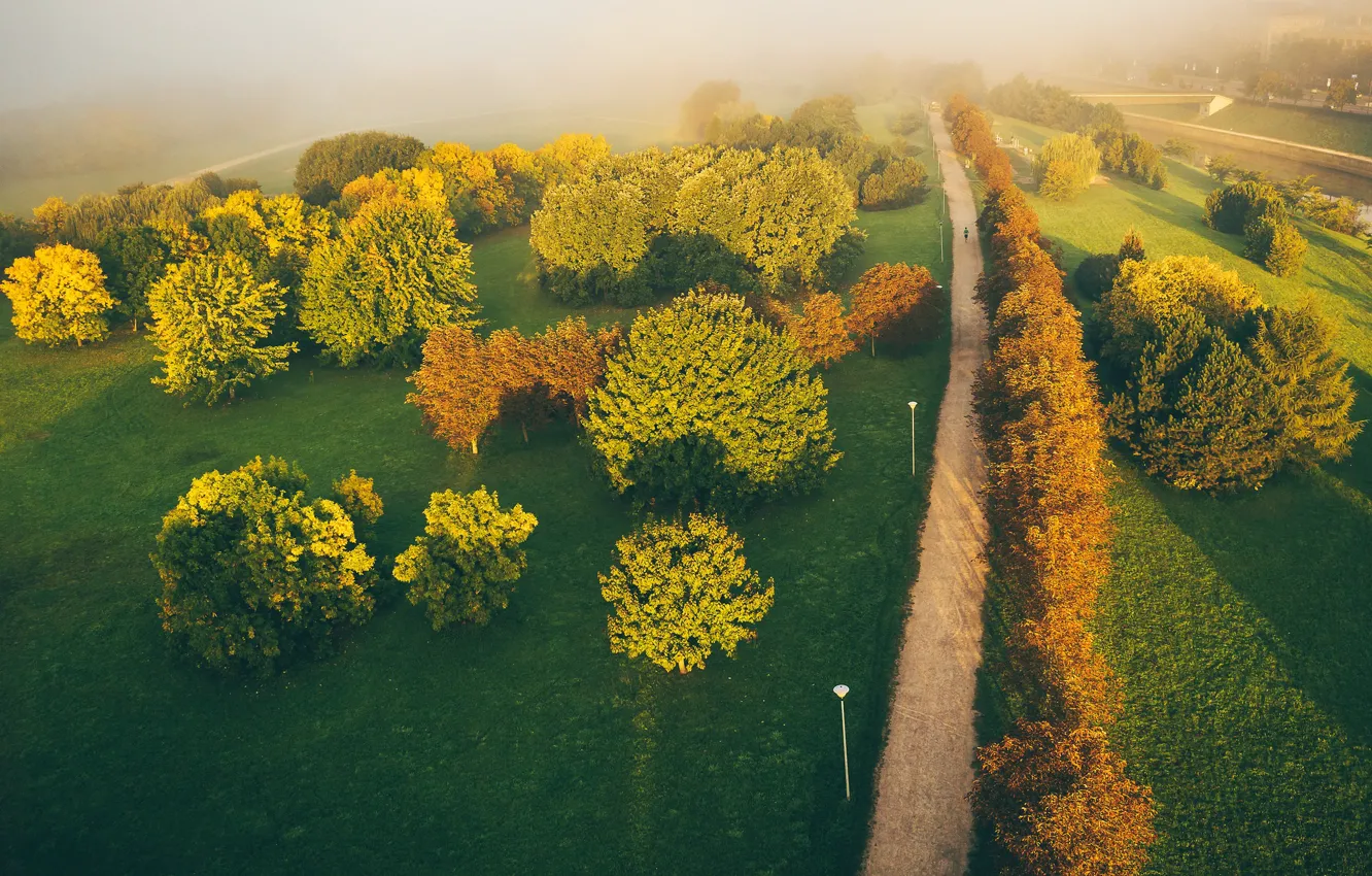 Фото обои fog, Lietuva, Kaunas