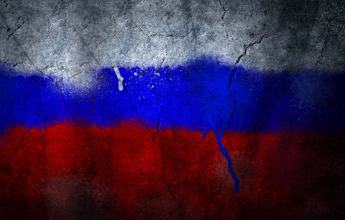 Фото обои флаг, россия, россии, russia