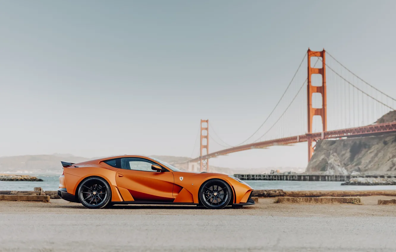 Фото обои мост, спорткар, Novitec, Ferrari 812, 2019 Ferrari 812 N-Largo