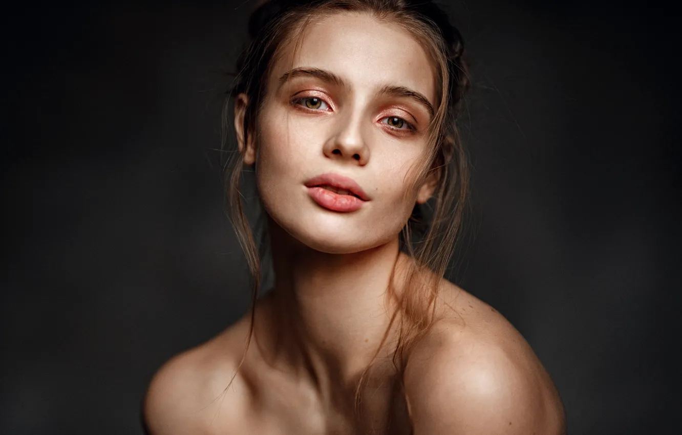 Фото обои взгляд, девушка, крупный план, красотка, Георгий Чернядьев, Georgy Chernyadyev, Анастасия Конарева