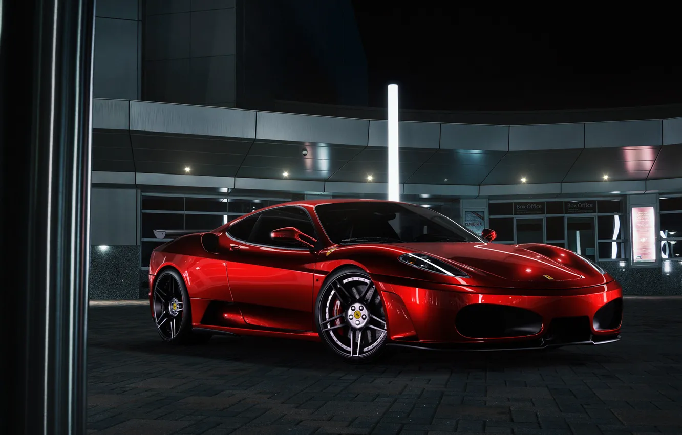 Фото обои F430, Ferrari, Red, Front, Color, Supercar, Chrome