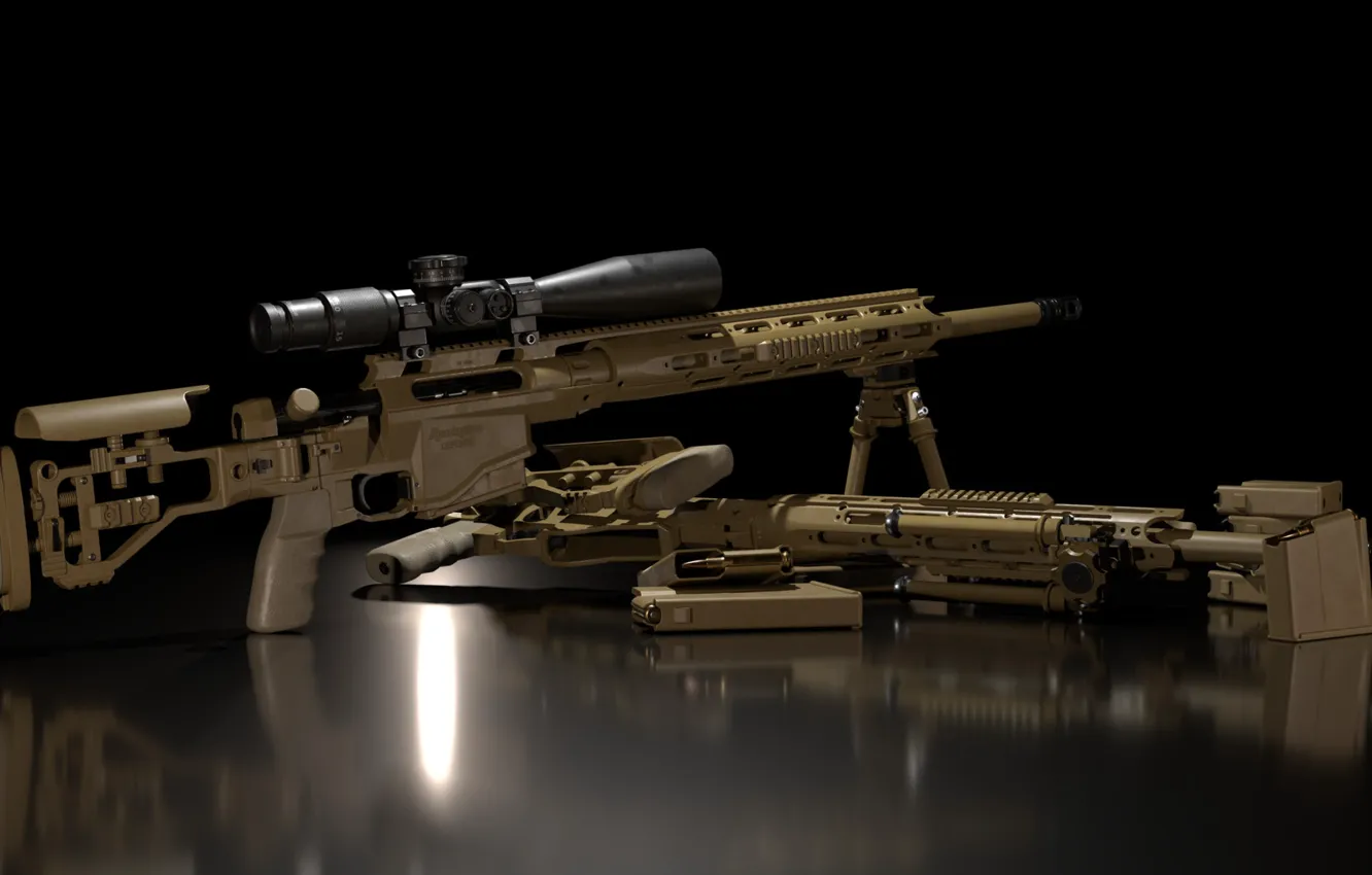 Фото обои рендеринг, оружие, gun, weapon, render, ремингтон, sniper rifle, снайперкая винтовка