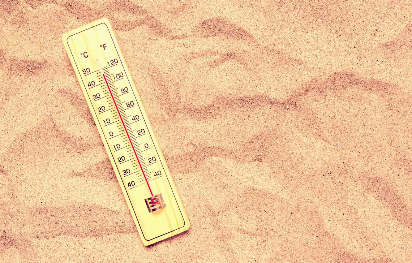 Фото обои sand, heat, thermometer
