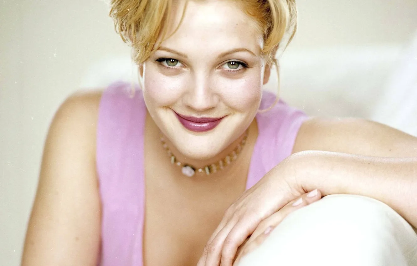 Фото обои лицо, улыбка, модель, актриса, Drew Barrymore