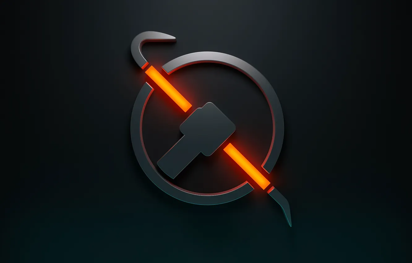 Фото обои минимализм, логотип, Half Life, Халф Лайф, Logo, монтировка