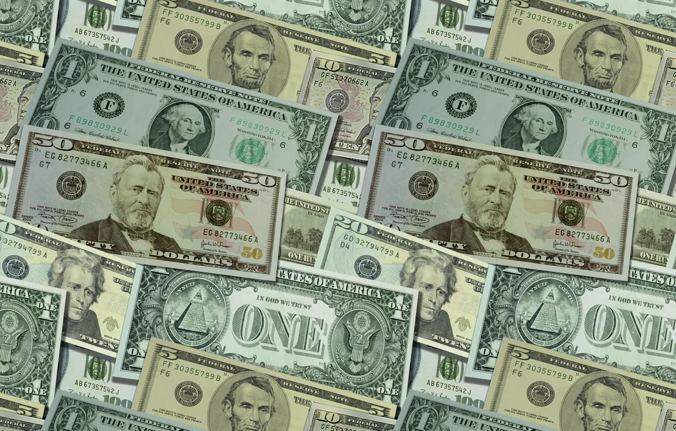 Фото обои зелень, фон, деньги, США, доллары, текстуры, валюта, баксы