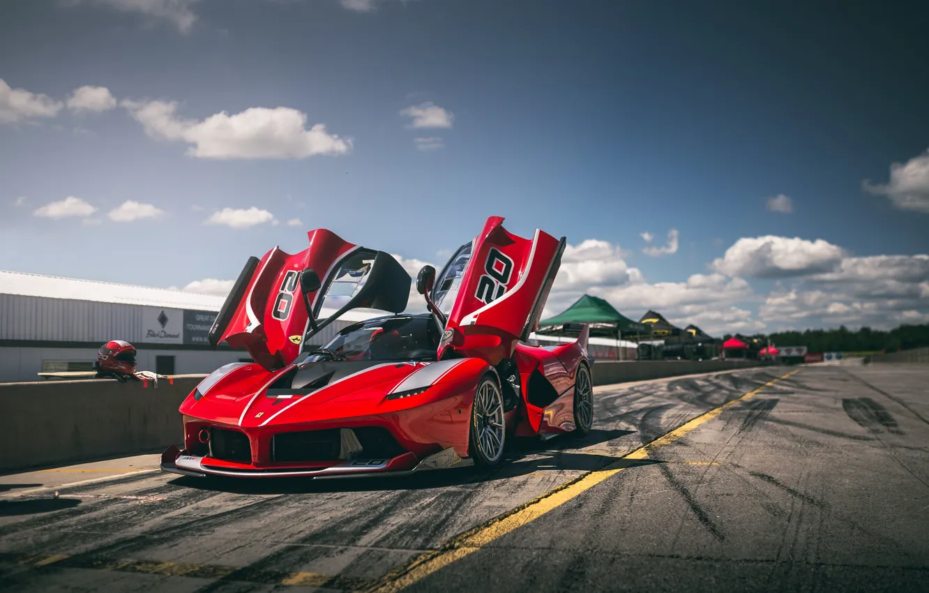 Фото обои Ferrari, Red, FXX-K