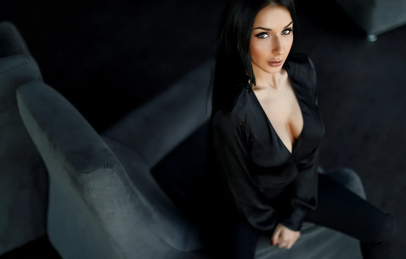 Фото обои model, pretty, brunette, look, Ключников Виктор