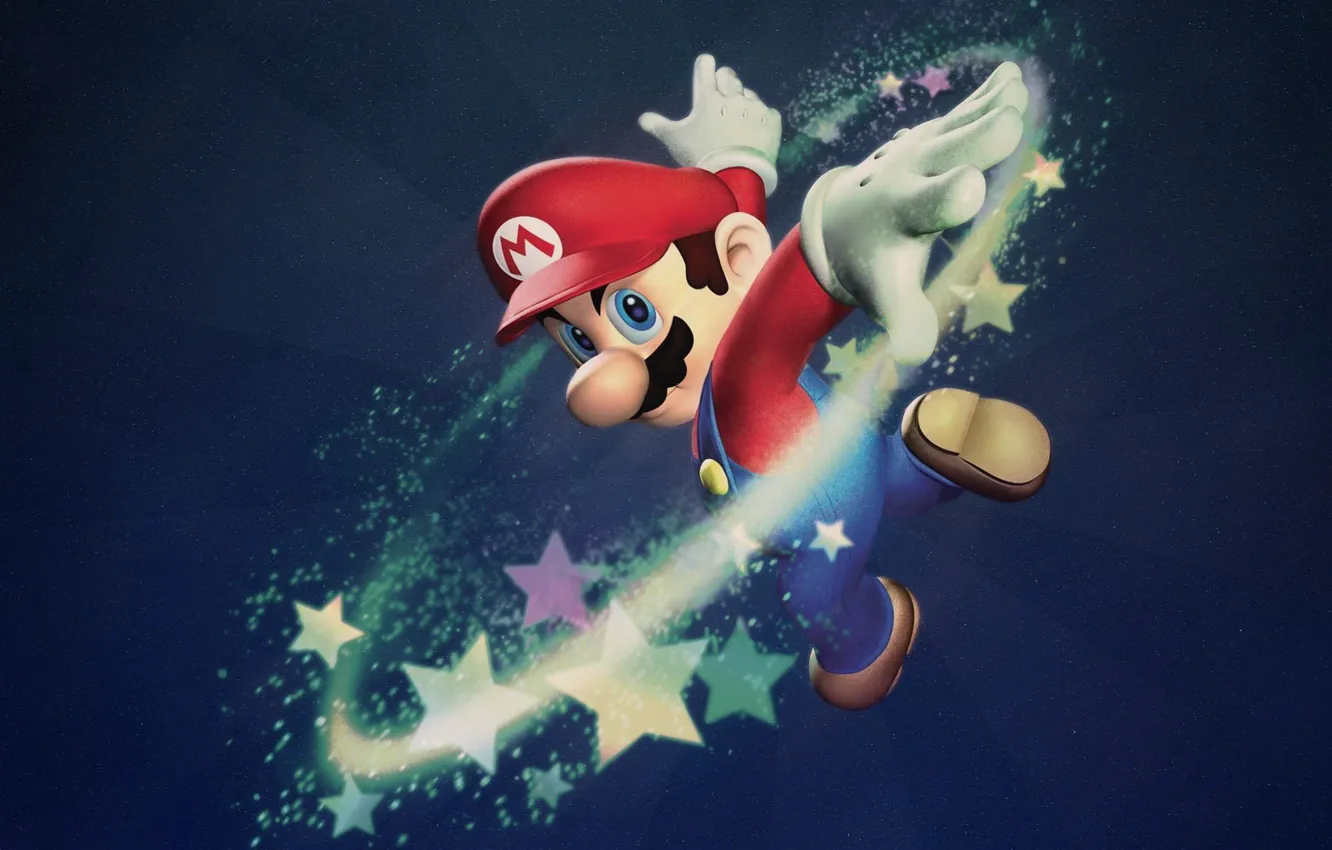 Фото обои звезды, игры, Марио