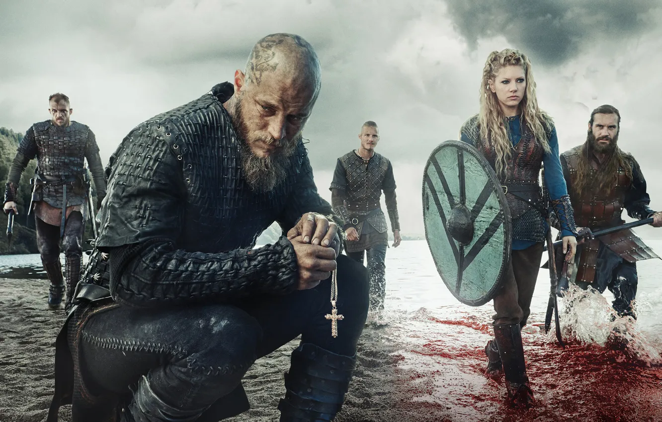 Фото обои сериал, герои, воины, Vikings, Викинги