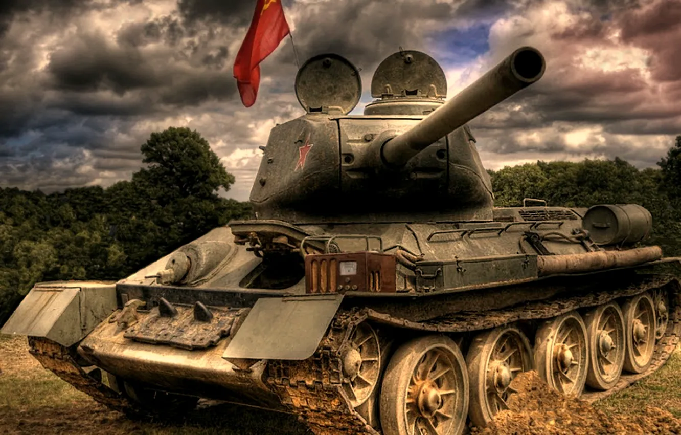 Фото обои война, победа, танк